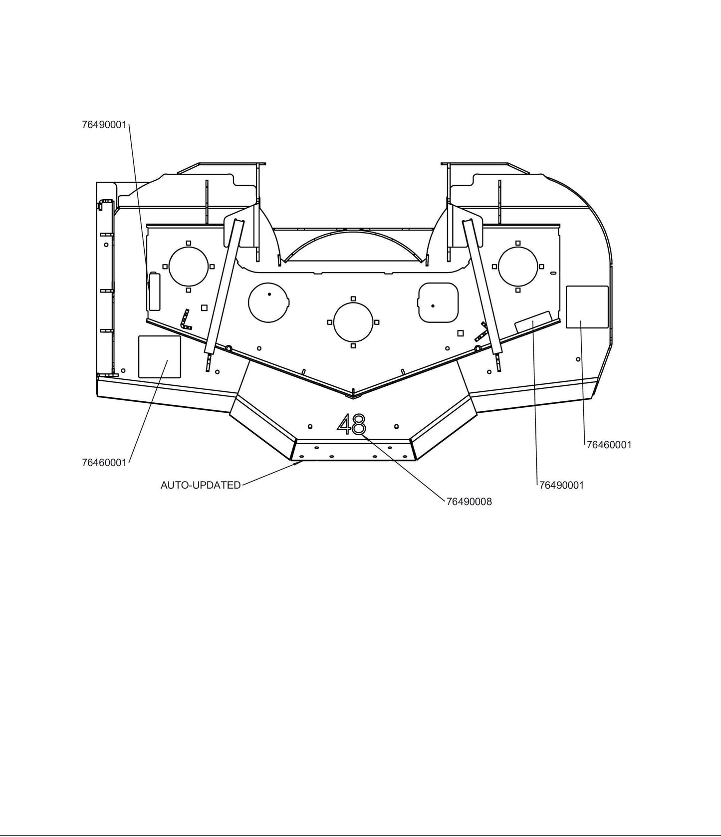 48 WSTX/WSPX Cutter Deck Service Assembly 98430006.
