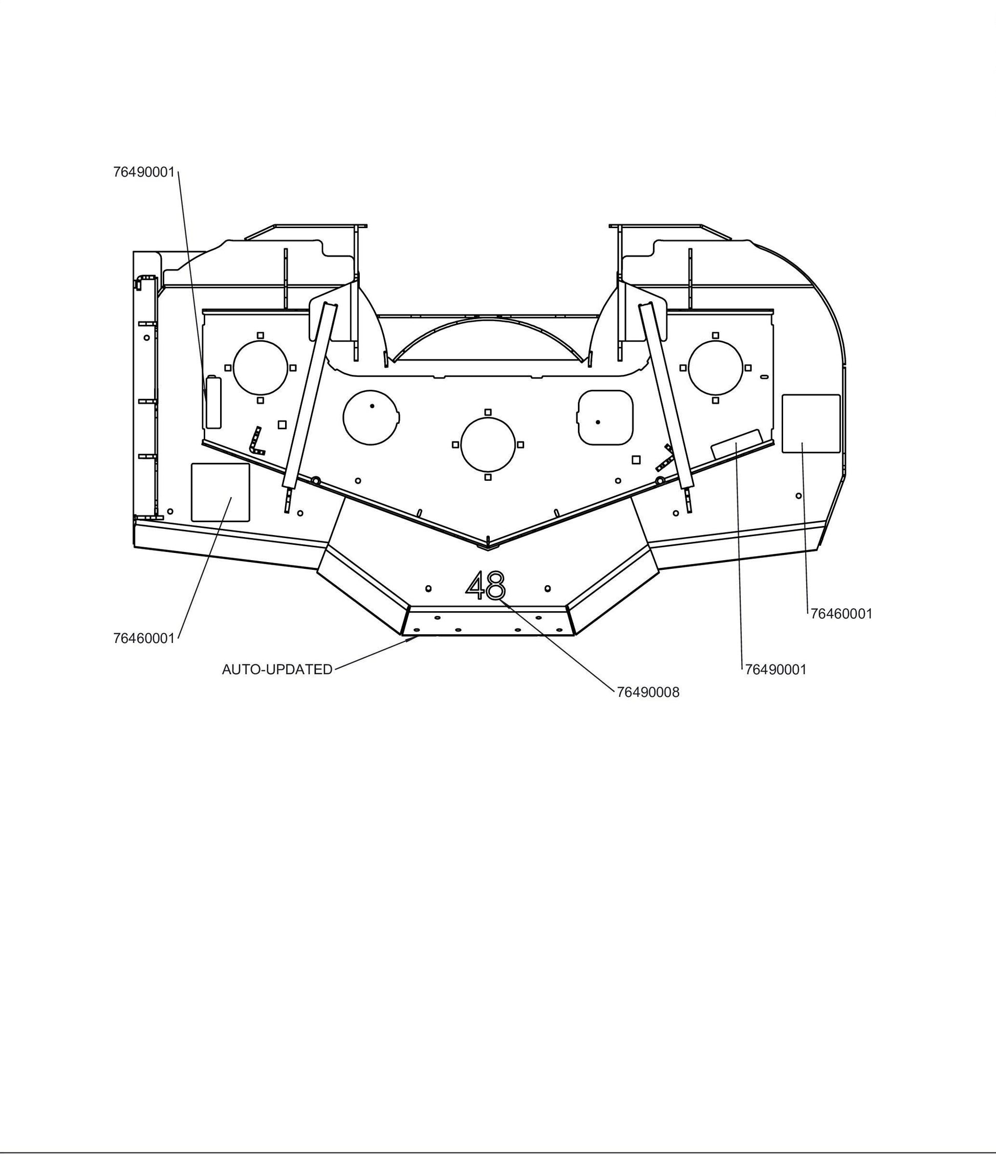 48 WSTX/WSPX Cutter Deck Service Assembly 98430006.