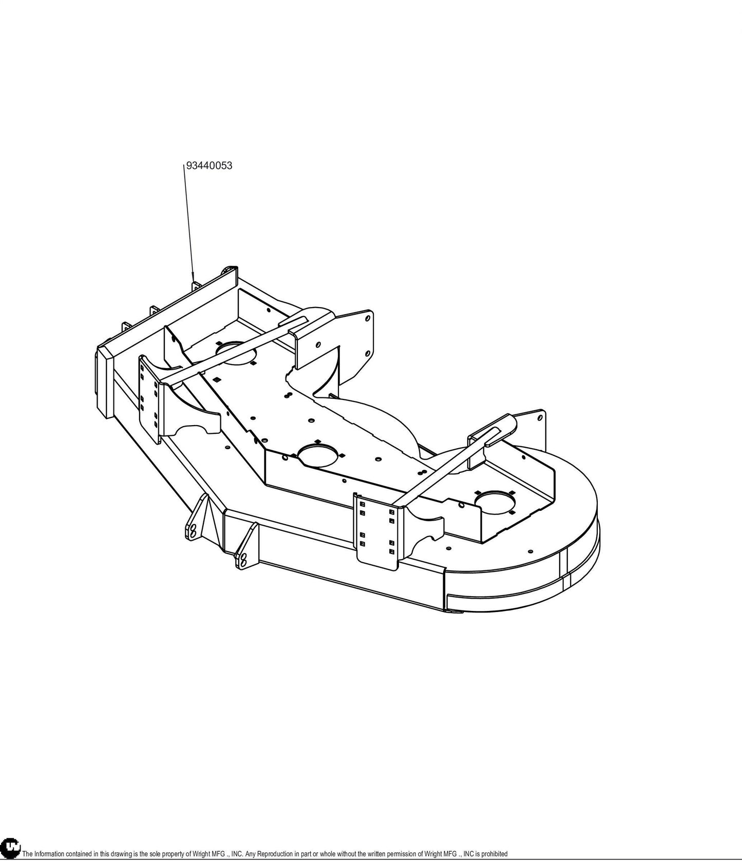 52" WS Cutter Deck Assembly 98440005.
