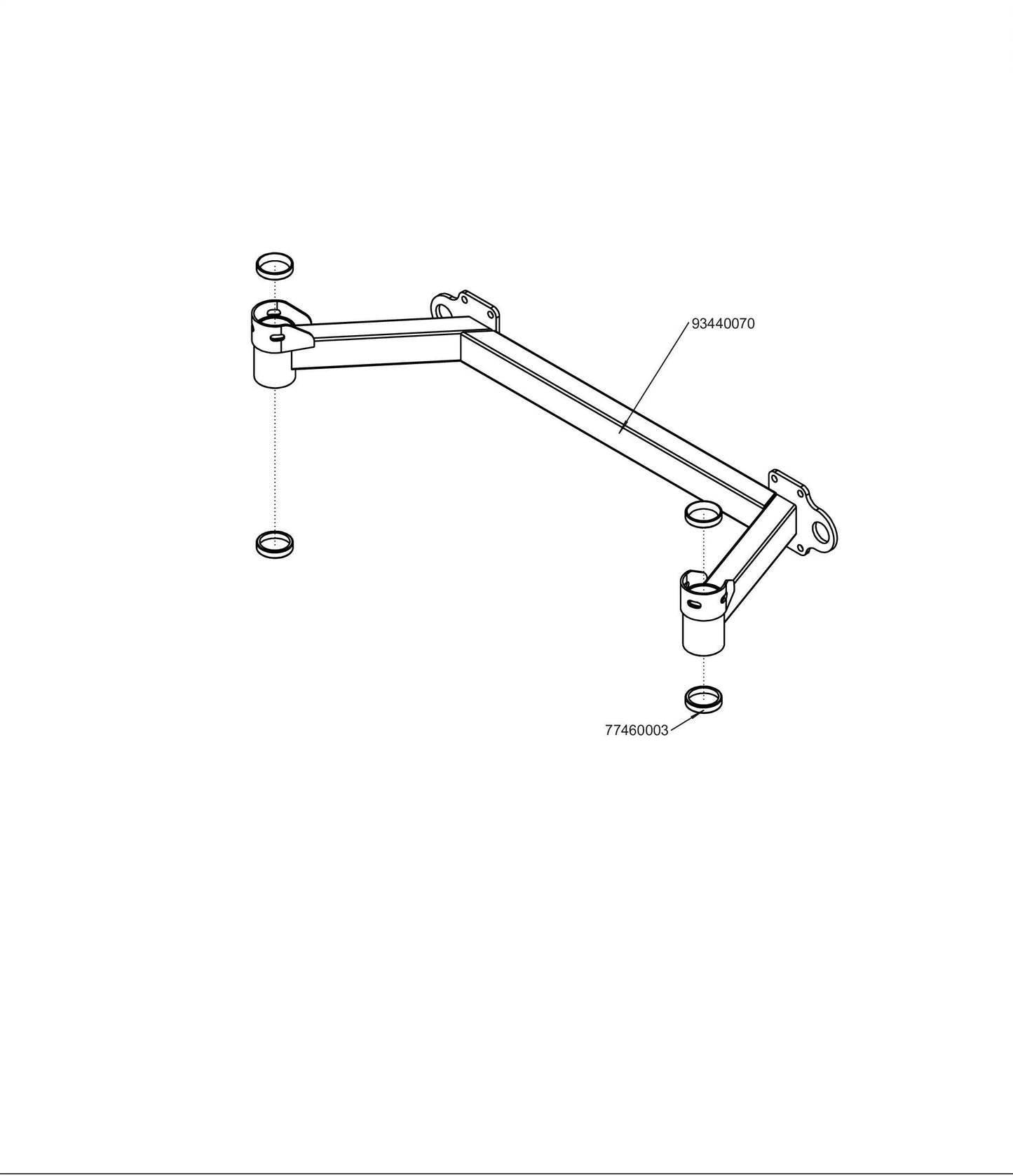 48-52 WSTX Caster Frame Assembly 98440007.