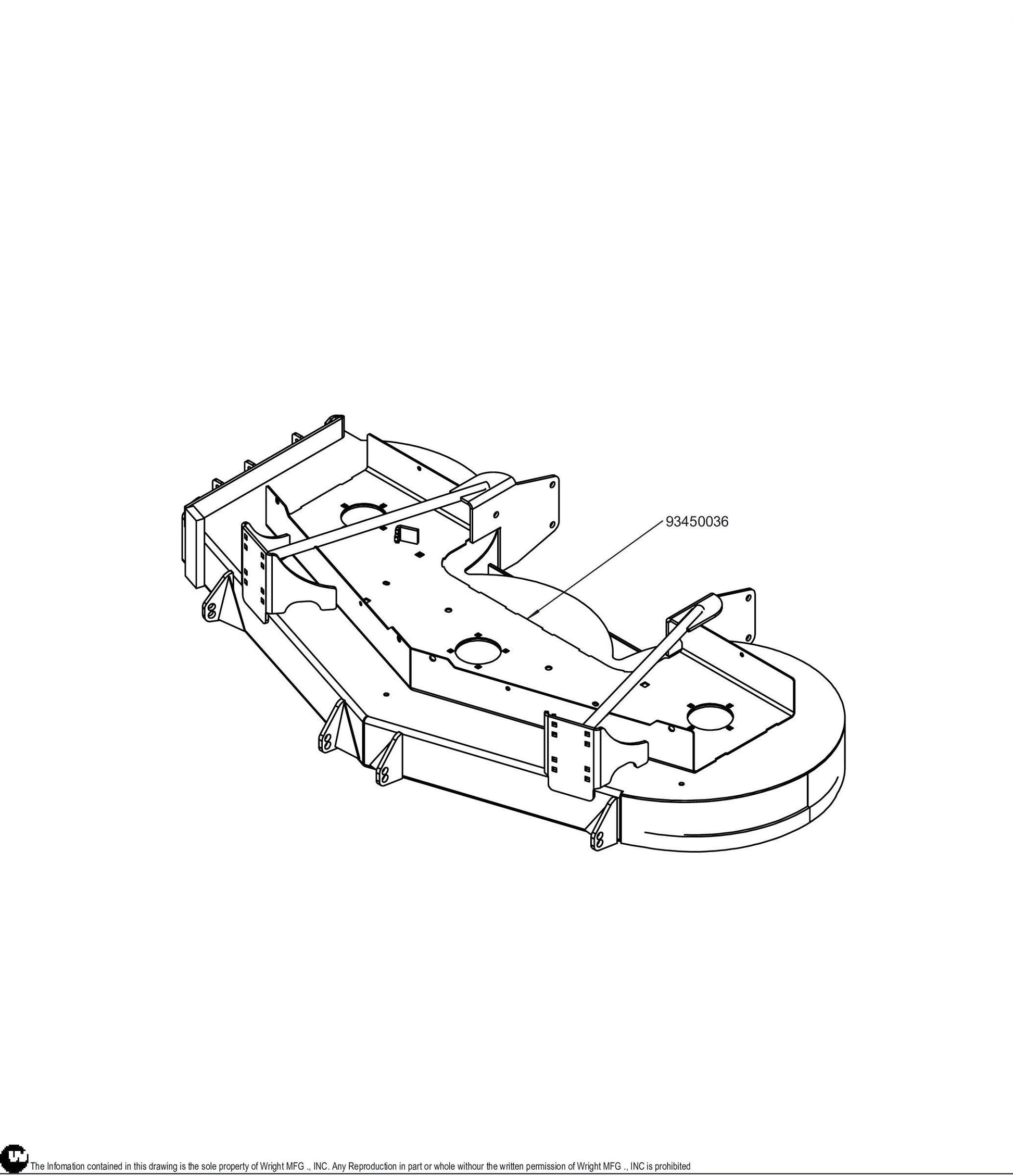 61" WST Cutter Deck Assembly 98450004.