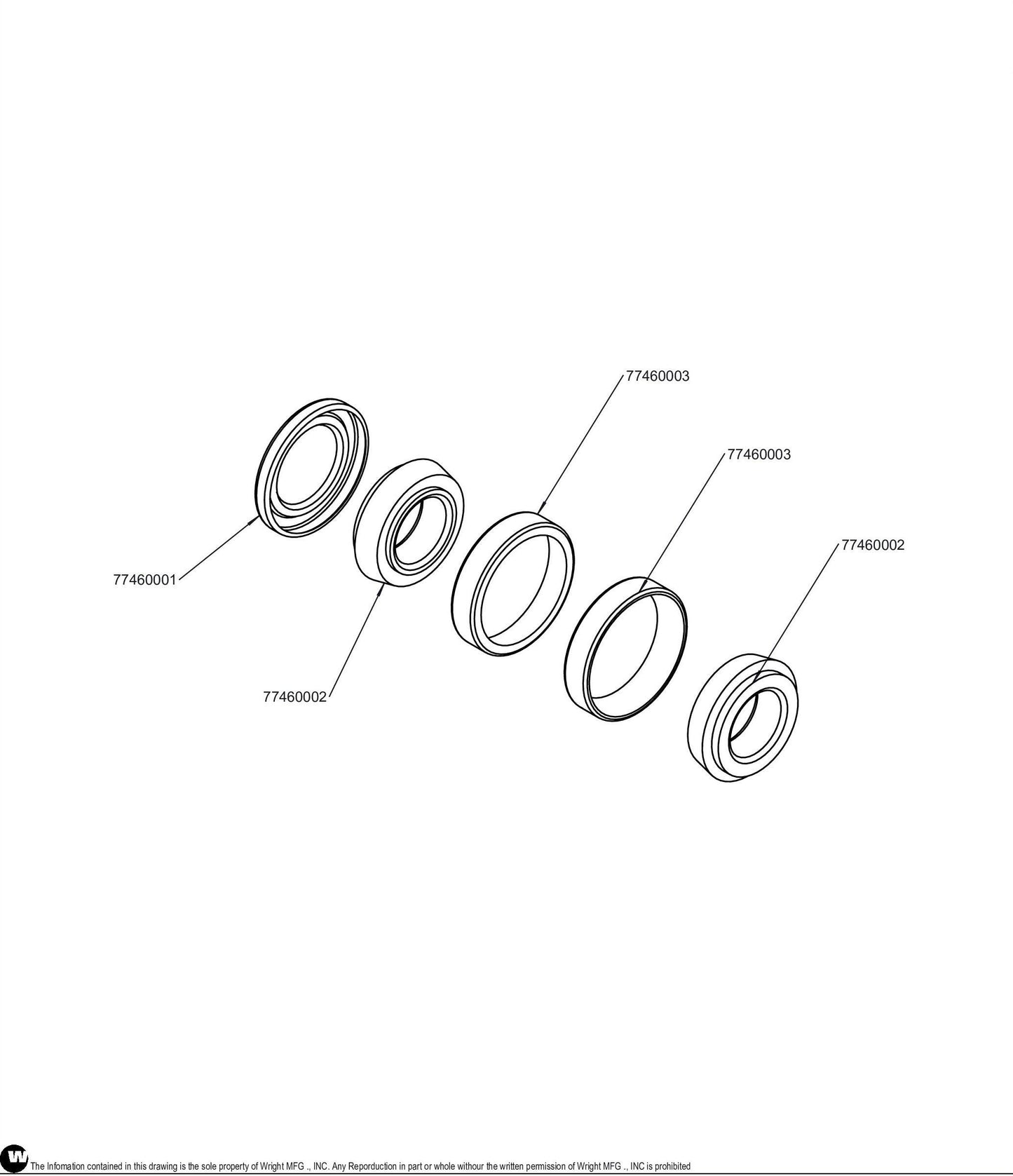 Sentar Caster Arm Bearing Kit 98460031.