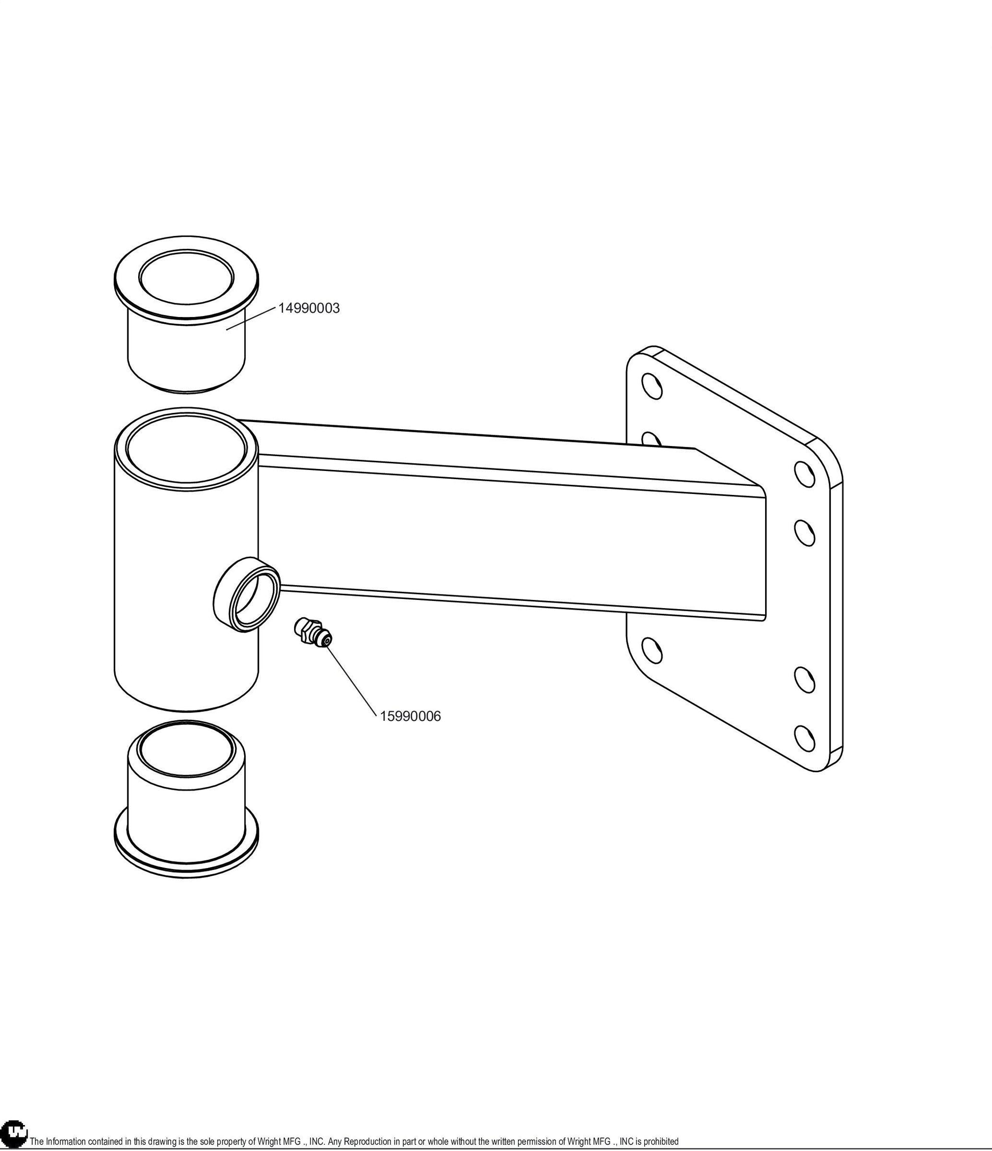 WST Caster Arm Assembly 98460049.