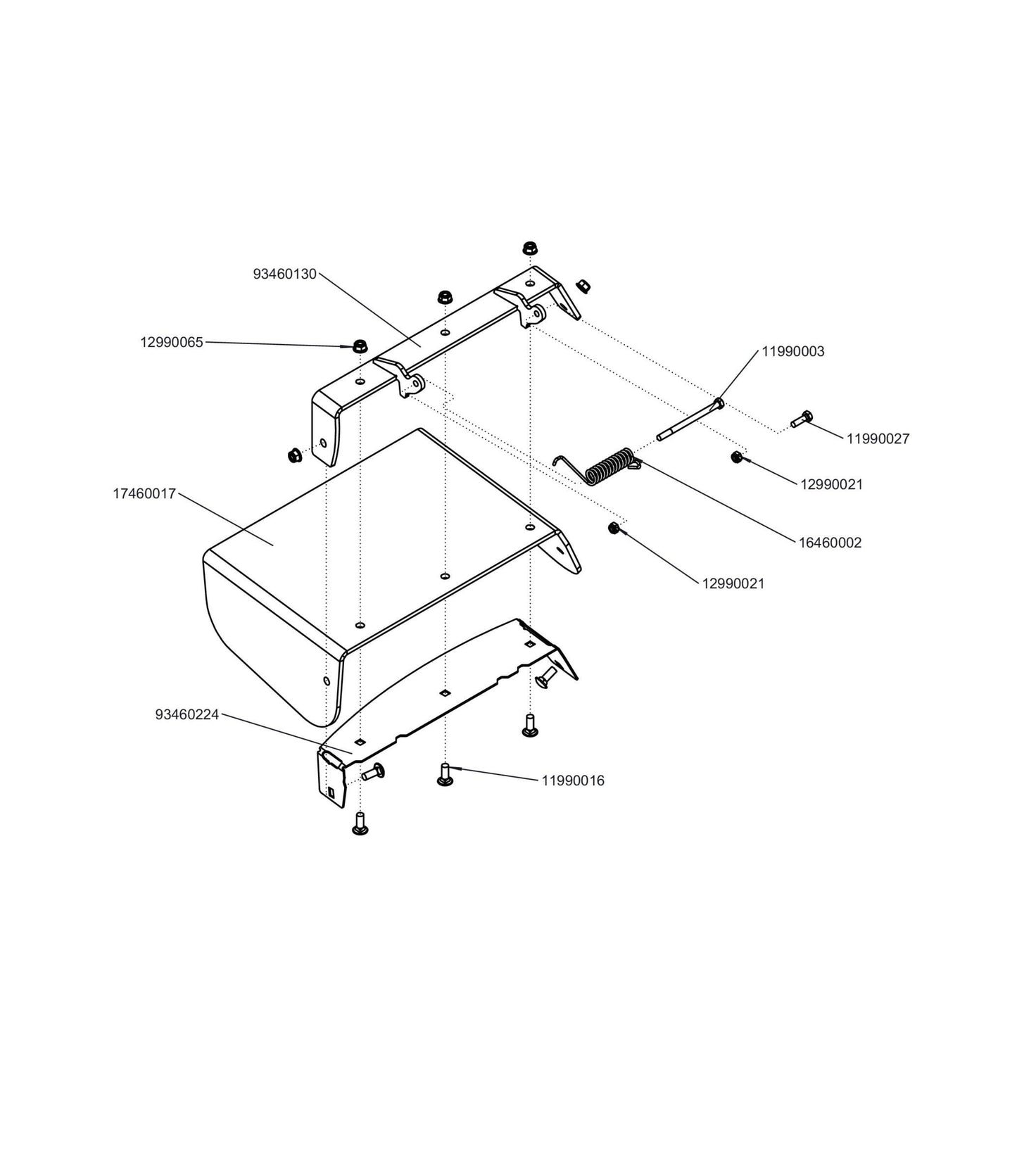 Flex Deflector Chute Assembly (Rep 93430015) 98460052.