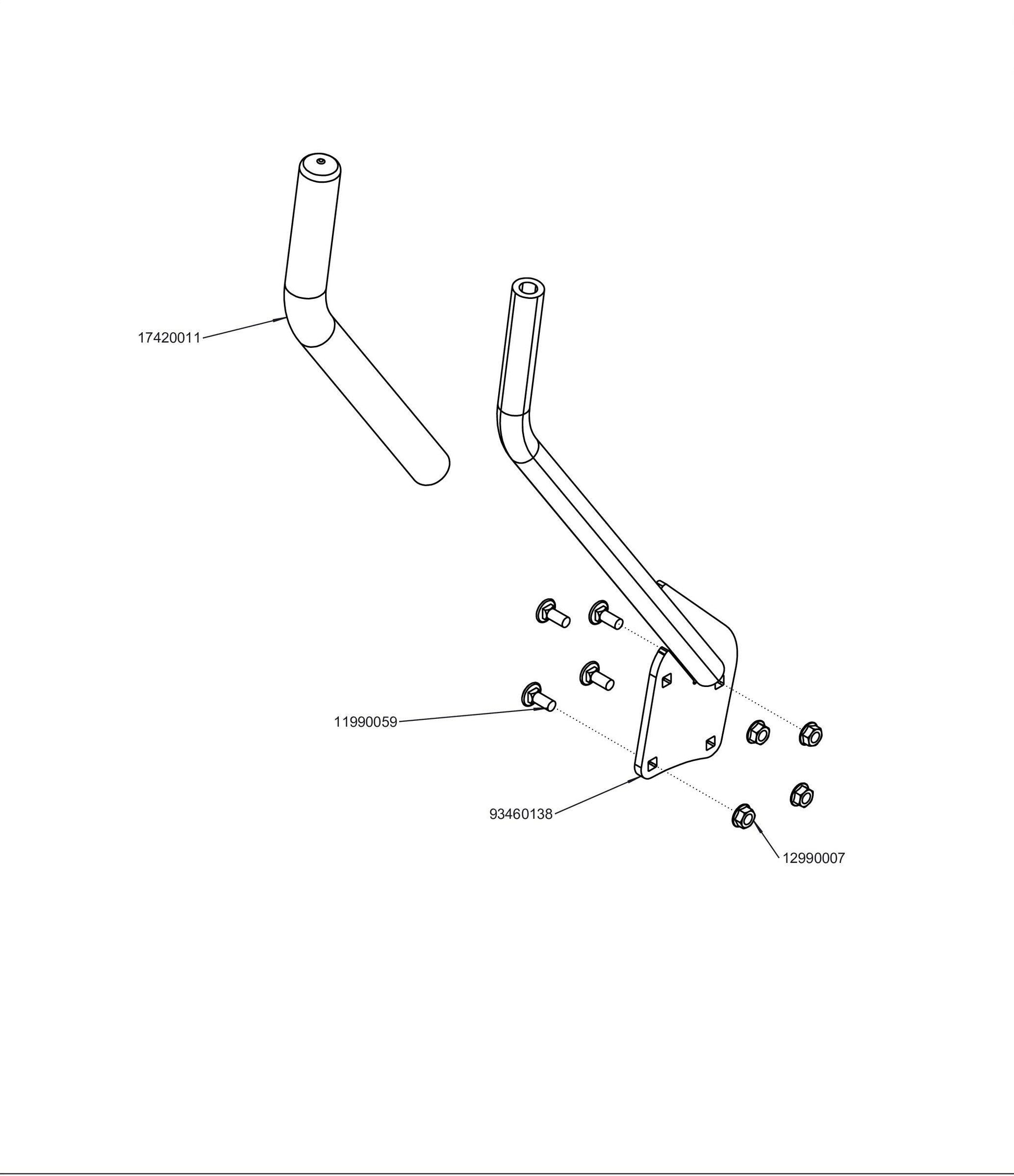 WSPX Deck Lift Handle Assembly 98460053.