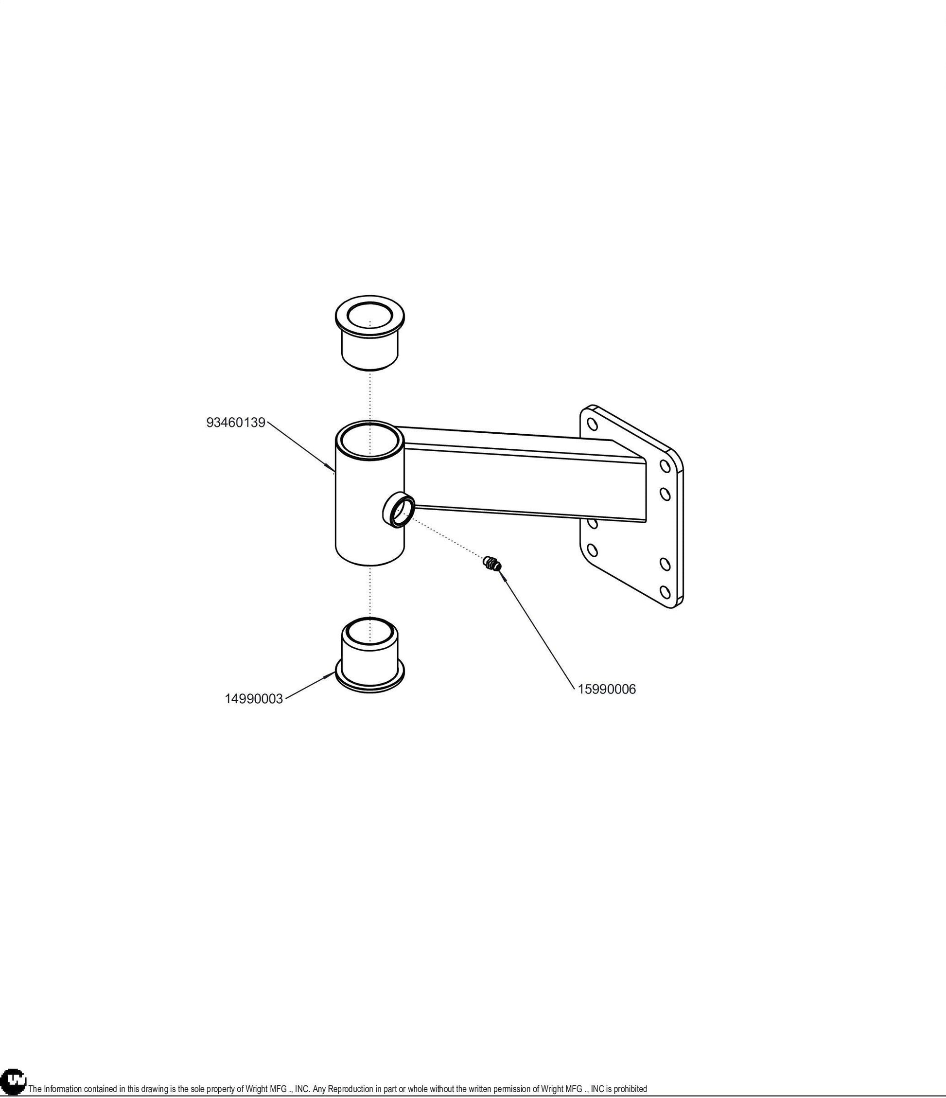 13 Tire WSTII Caster Arm Assembly 98460071.