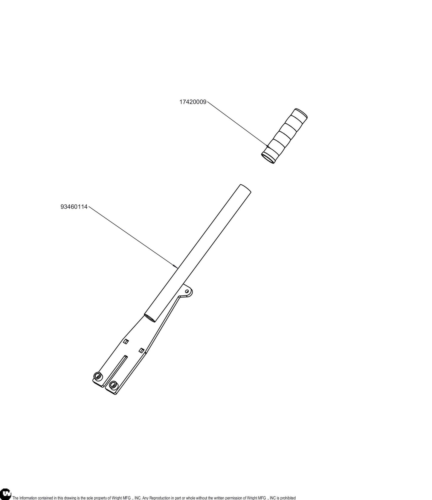 WSES Deck Lift Handle Assembly 98460083.