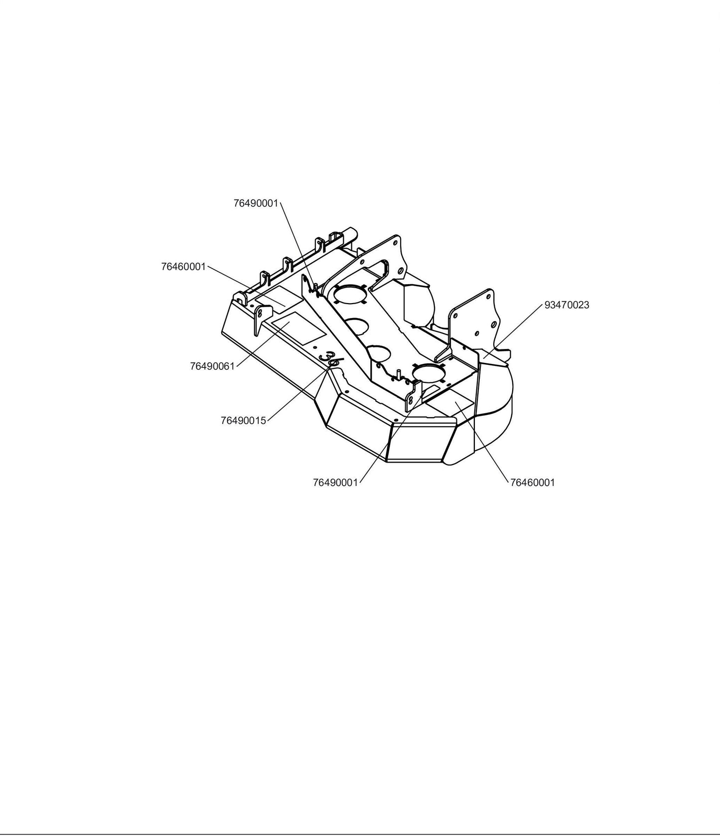 36 WSTN Cutter Deck Service Assembly 98470027.