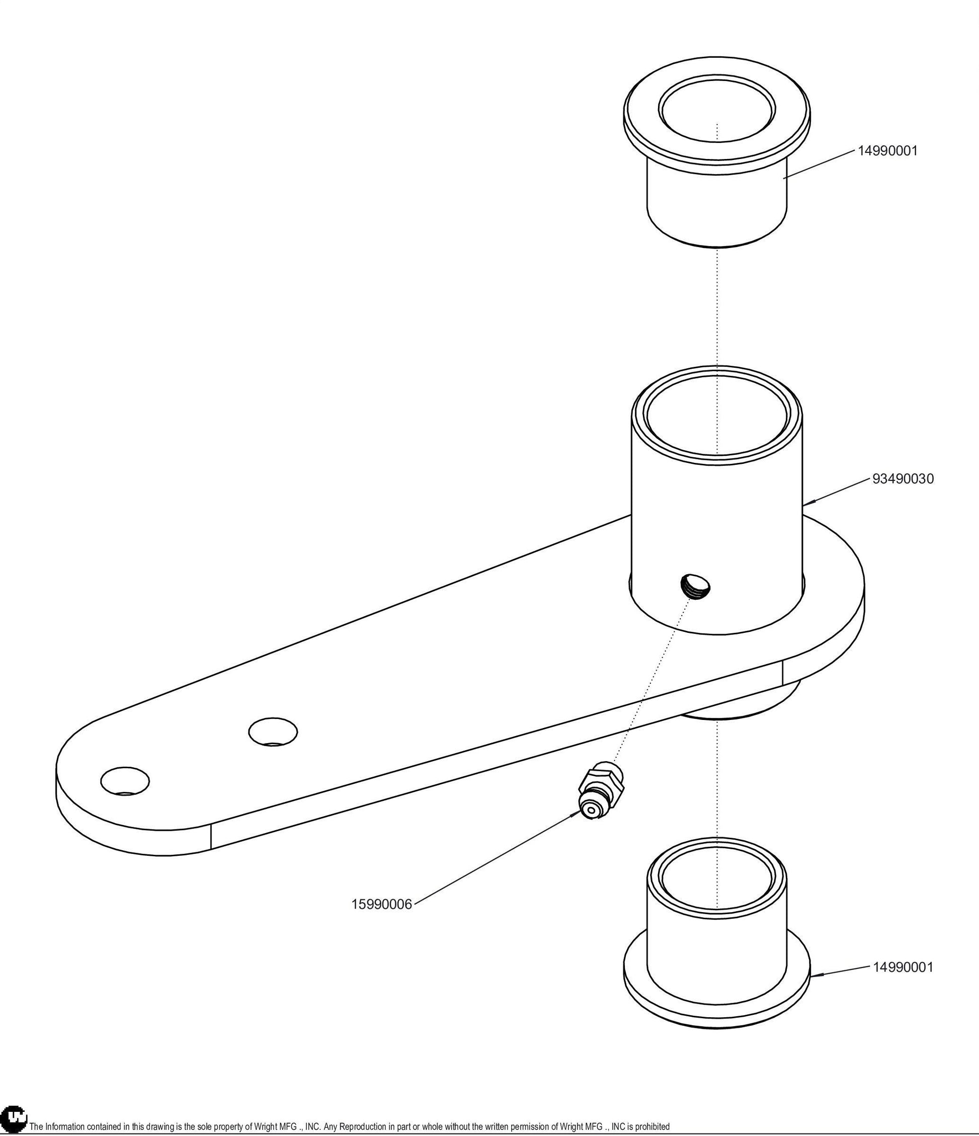 Hydro WSS WVK Idler Arm Assembly 98490003.