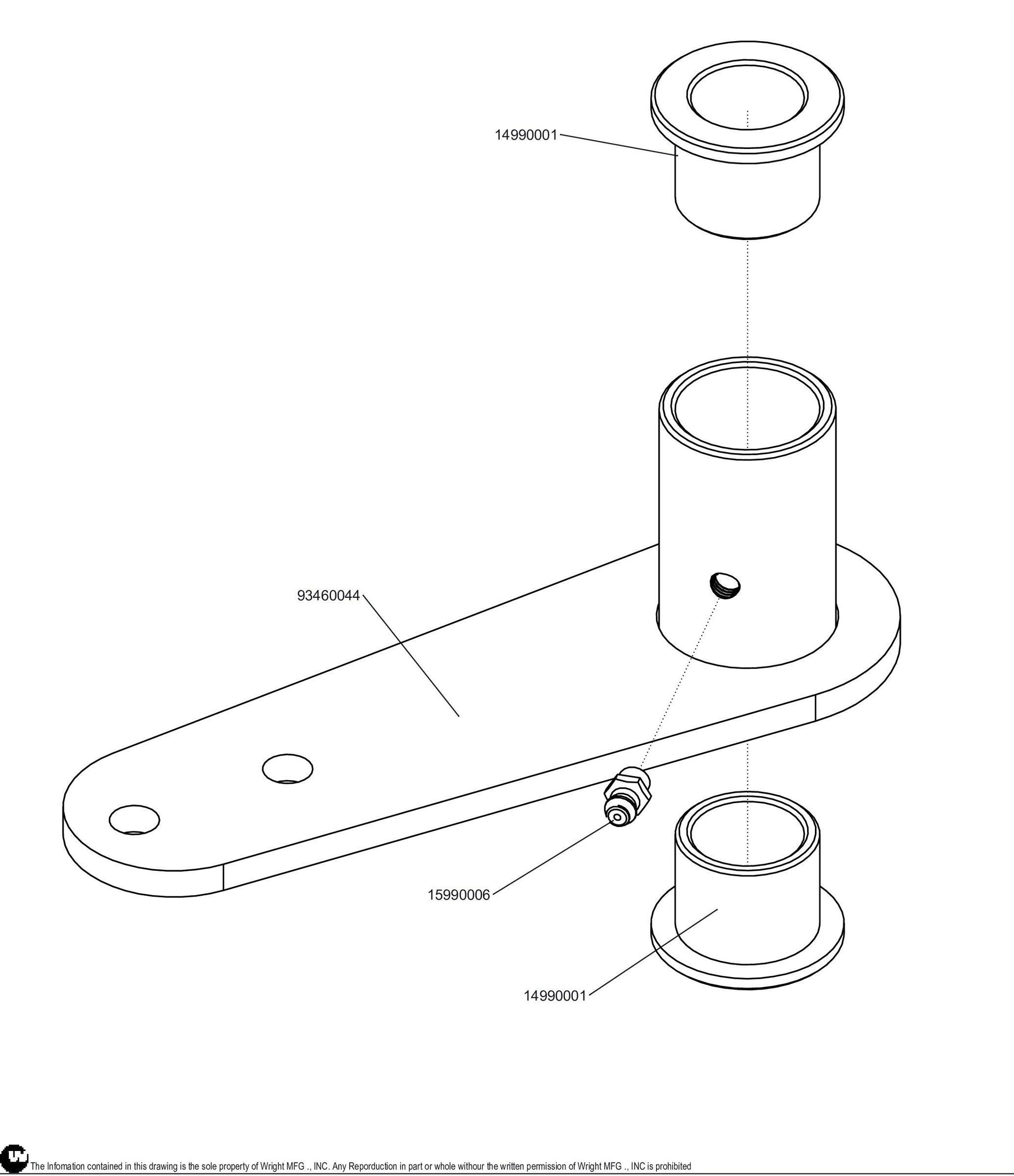 WVK Deck Idler Arm Assembly 98490006.