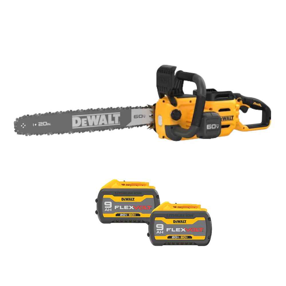 DeWalt 60V MAX 20" Brushless Cordless Chainsaw w/ 2 Batteries (Charger Not Included)
