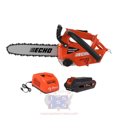 Echo Eforce 56V X-Series 12" Battery Powered Top Handle Chainsaw with 2.5Ah Battery and Charger.