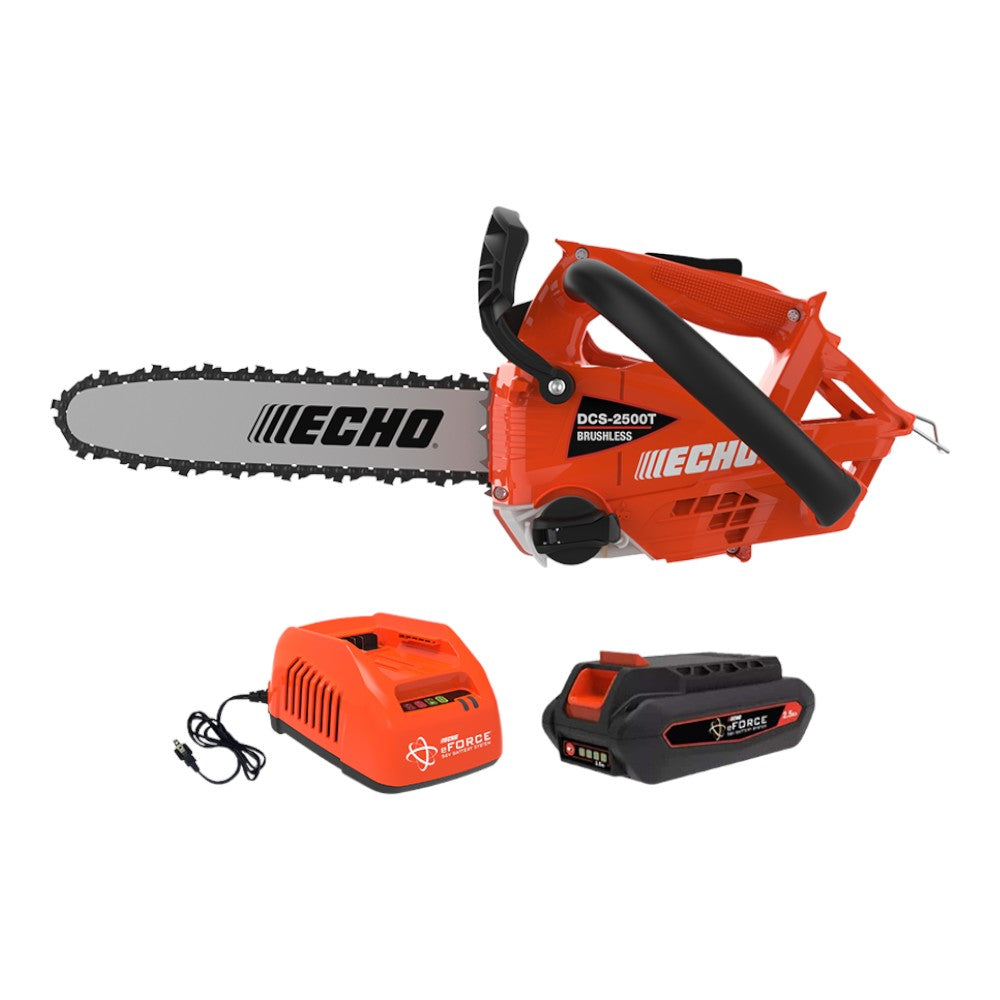Echo Eforce 56V X-Series 12" Battery Powered Top Handle Chainsaw with 2.5Ah Battery and Charger