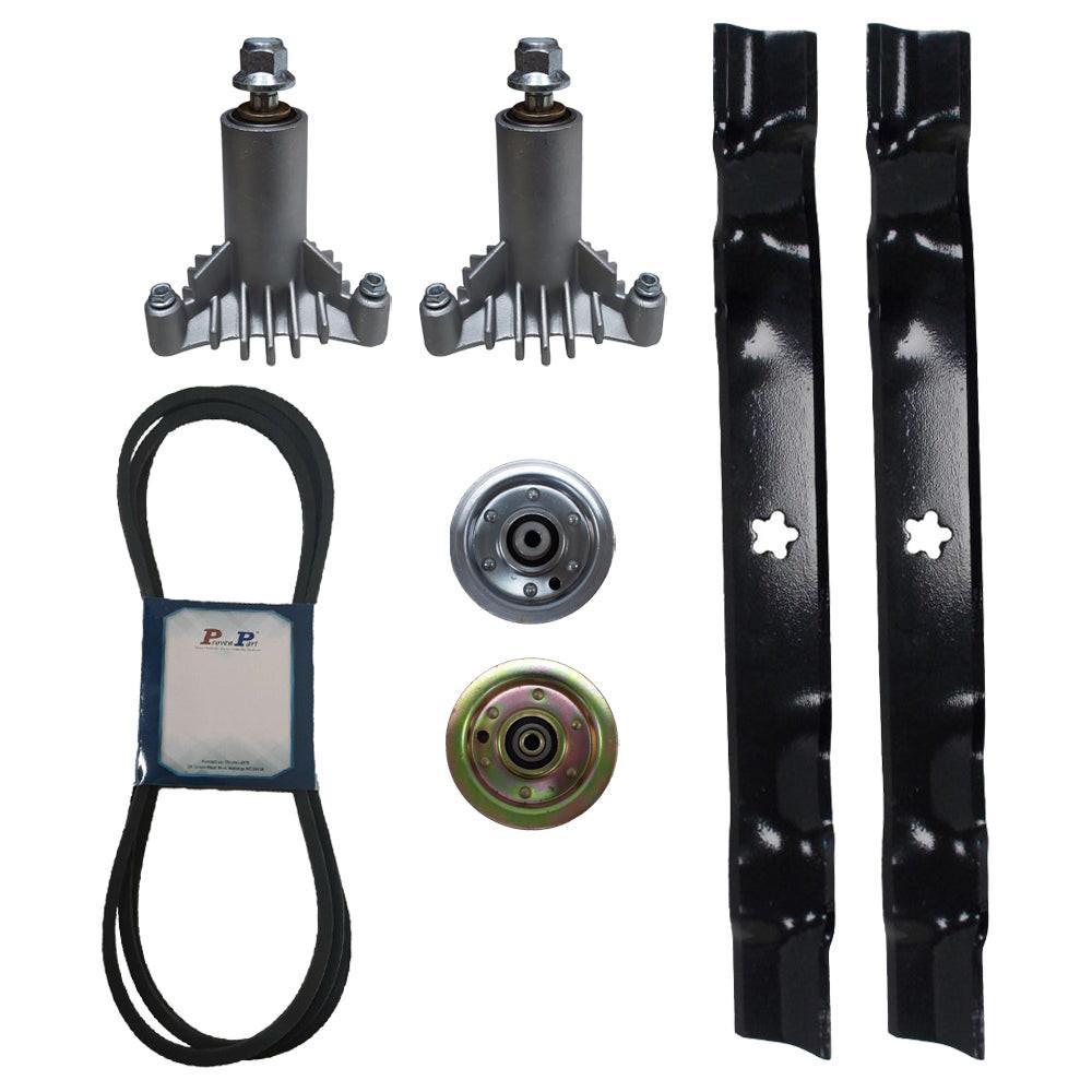 42" Deck Rebuild Kit For Craftsman DYT4000 Belt Pulleys Blades Spindles