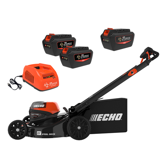 Echo 56V 21" Self-Propelled Mower Kit w/ 3 Batteries (5.0Ah) & Rapid Charger