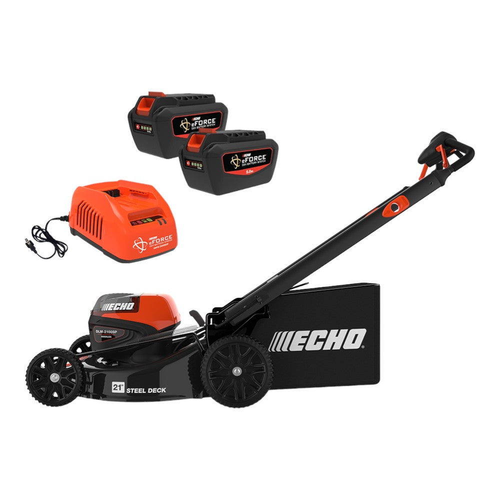 Echo 56V Self-Propelled 21" Lawn Mower w/ (2) 5Ah Batteries & Rapid Charger Kit