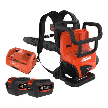 Echo Eforce 56V Battery Powered Backpack Blower w/ (2) 5Ah Batteries & Dual port Charger Kit
