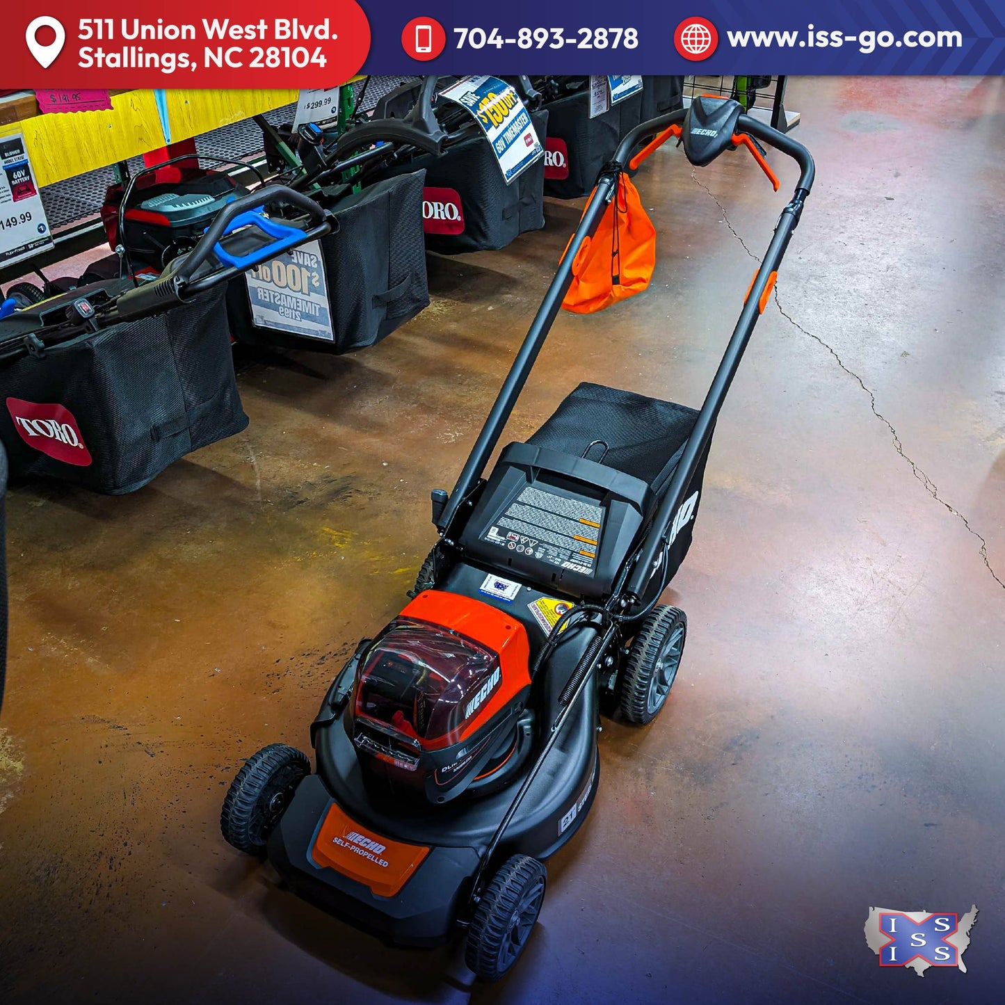 Echo 56V Self-Propelled 21" Lawn Mower w/ (2) 5Ah Batteries & Rapid Charger Kit