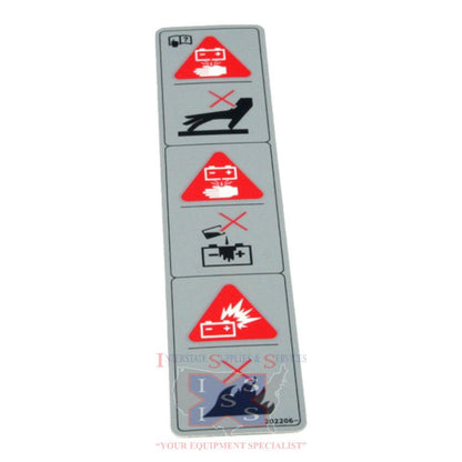 Hustler Turf Decal Warn Batter 202206