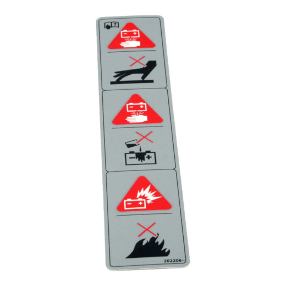 Hustler Turf Decal Warn Batter 202206