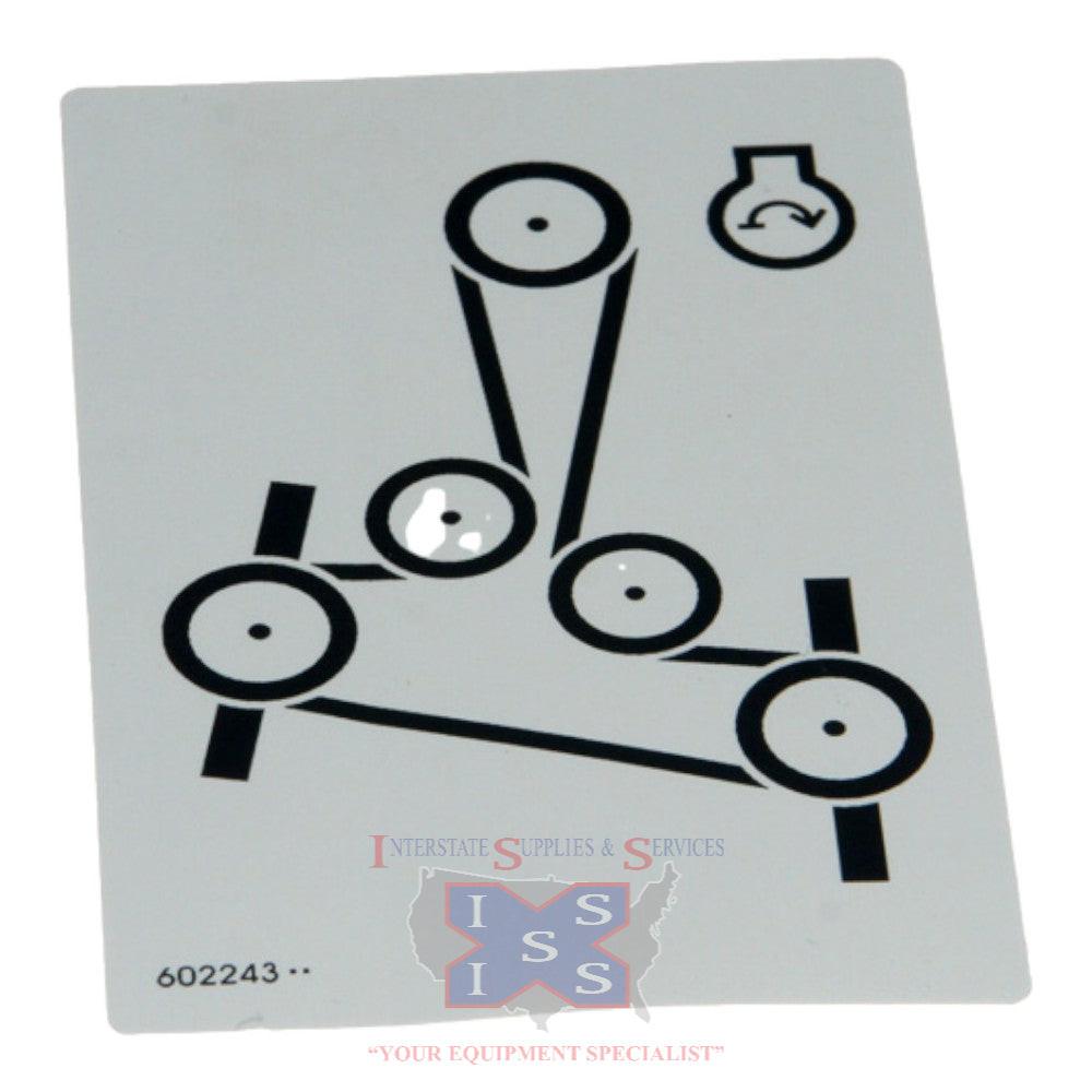 Hustler Turf Decal Belt Routin 602243