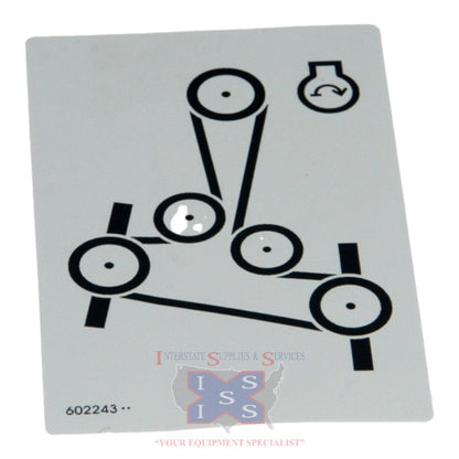 Hustler Turf Decal Belt Routin 602243