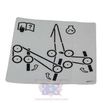 Hustler Turf Decal Belt Rout H 602711