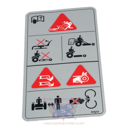 Hustler Turf Decal Danger / Ch 604221