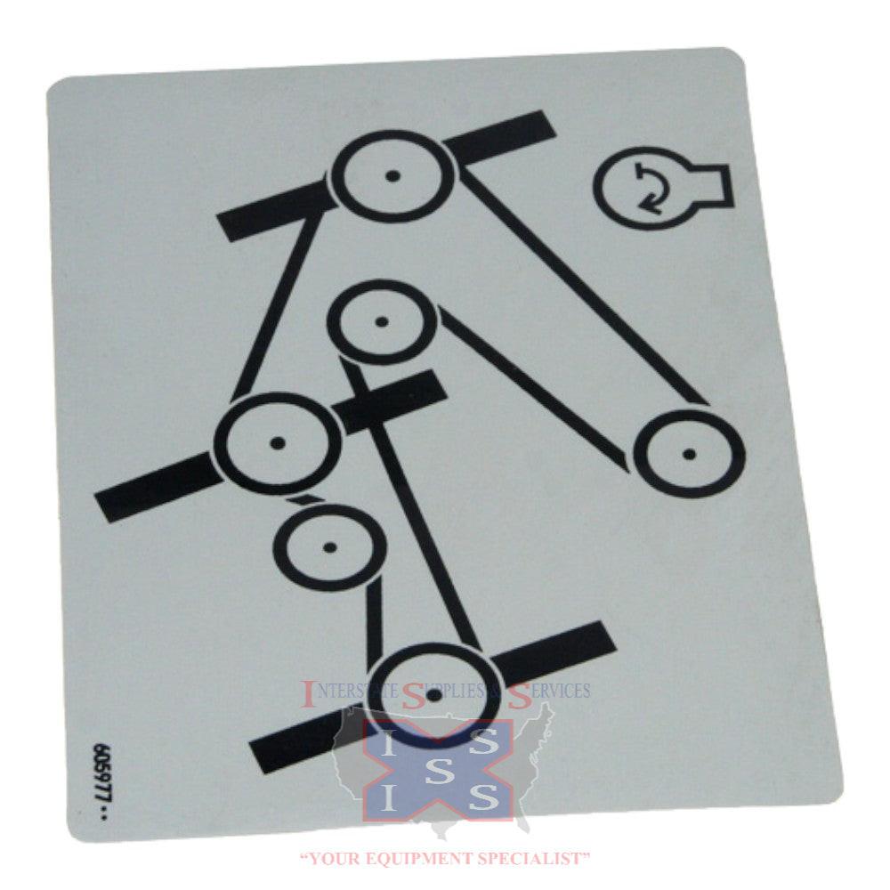 Hustler Turf Decal Belt Routin 605977