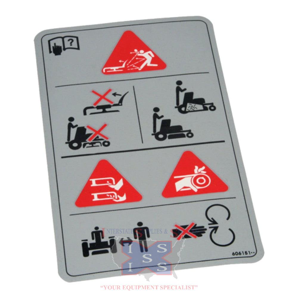 Hustler Turf Decal Danger / Ch 606151