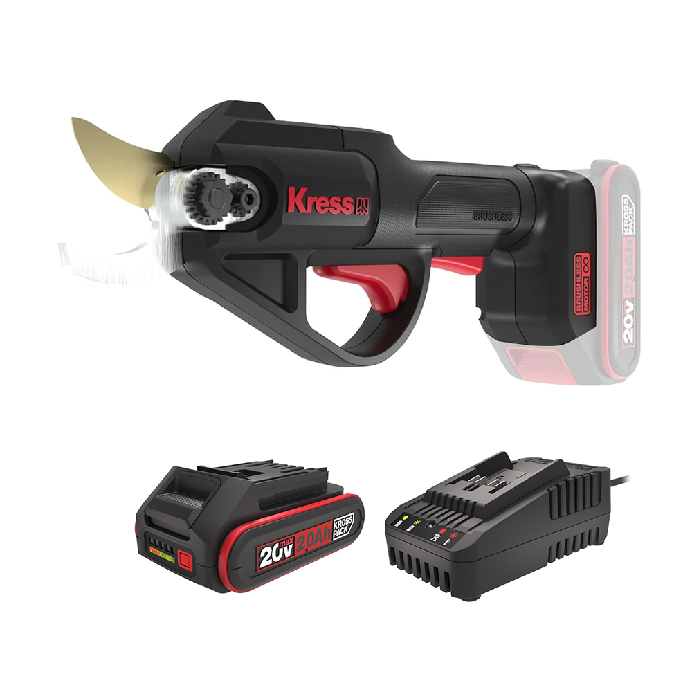 Kress 20V 1-inch Brushless Pruner Kit