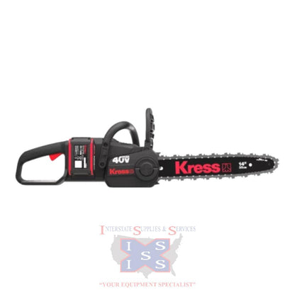 Kress 40V 14-inch Brushless Chainsaw Kit.