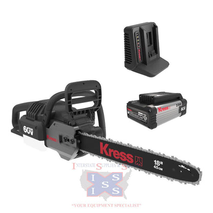 Kress 60V 18-inch Brushless Chainsaw Kit.