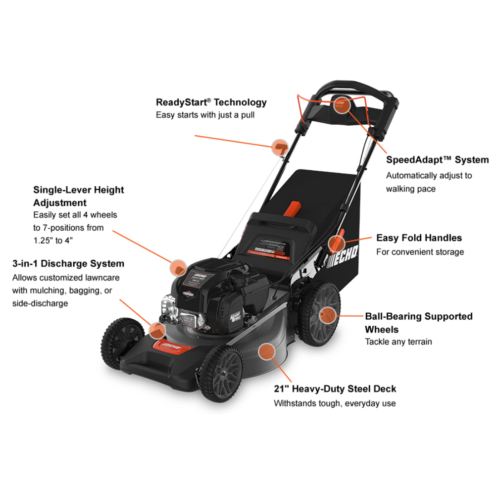 Echo LM-2116SP 21" Self-Propelled Walk-Behind Lawn Mower