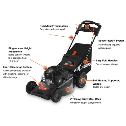 Echo LM-2116SP 21" Self-Propelled Walk-Behind Lawn Mower