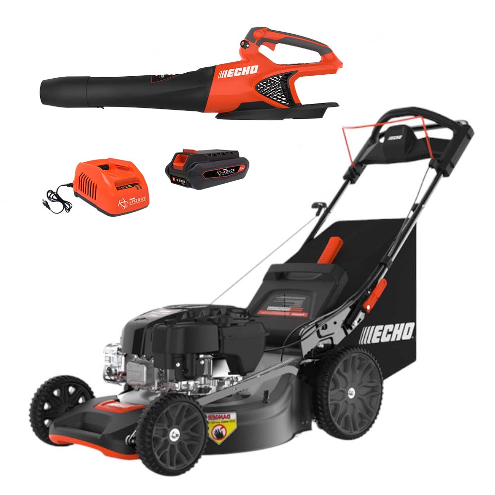 Echo LM-2119SP 21" Self-Propelled Walk-Behind Lawn Mower + FREE Leaf Blower Kit