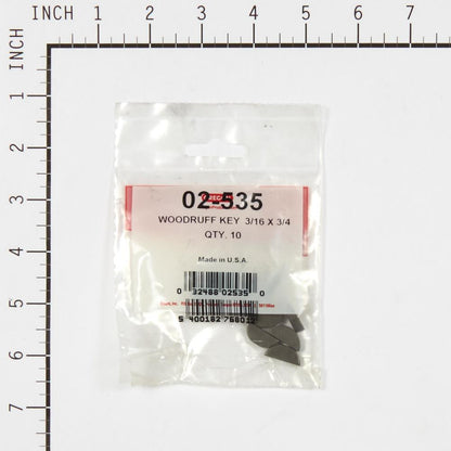Oregon 3/16" x 3/4" Woodruff Key 02-535