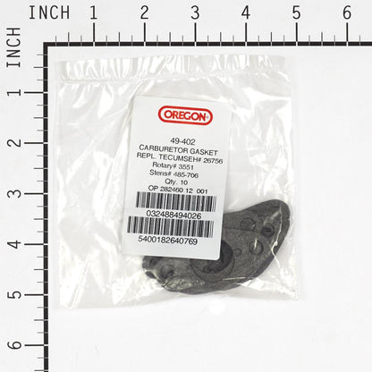 Oregon Tecumseh Carburetor Gasket 49-402