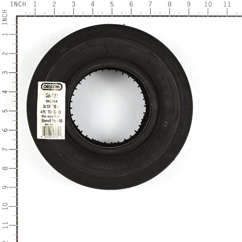 Oregon 9x3.50-4 Smooth Tread Tire 58-131