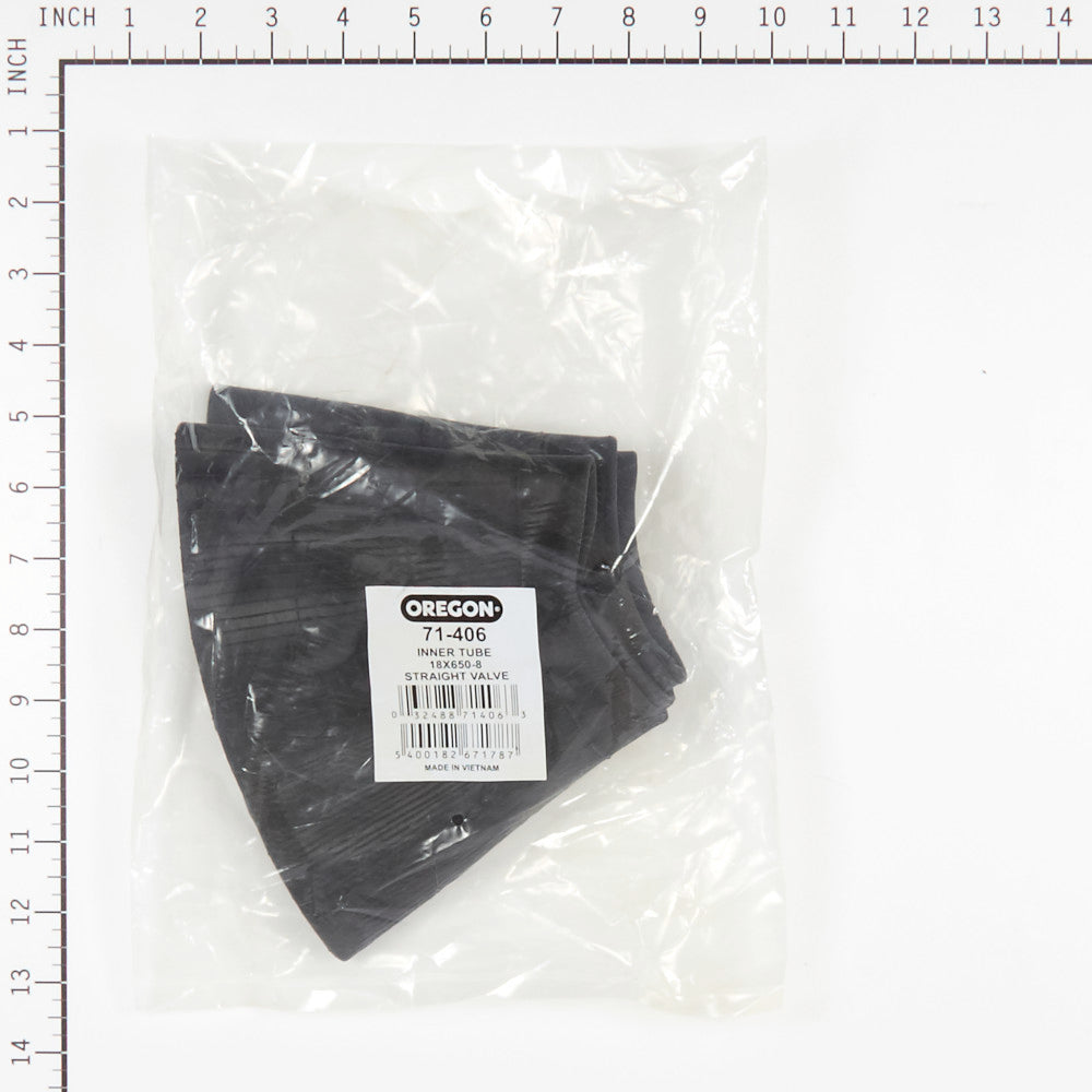 Oregon 18x6.50-8 Inner Tube with Straight Valve 71-406