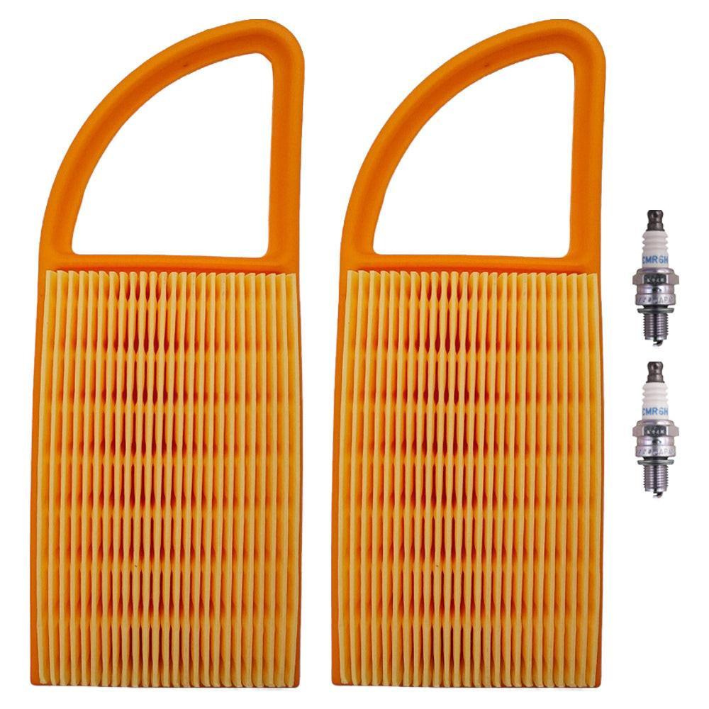 2PK Air Filter and Spark Plug For Stihl BR500 BR600 BR700 Fits 4282 141 0300