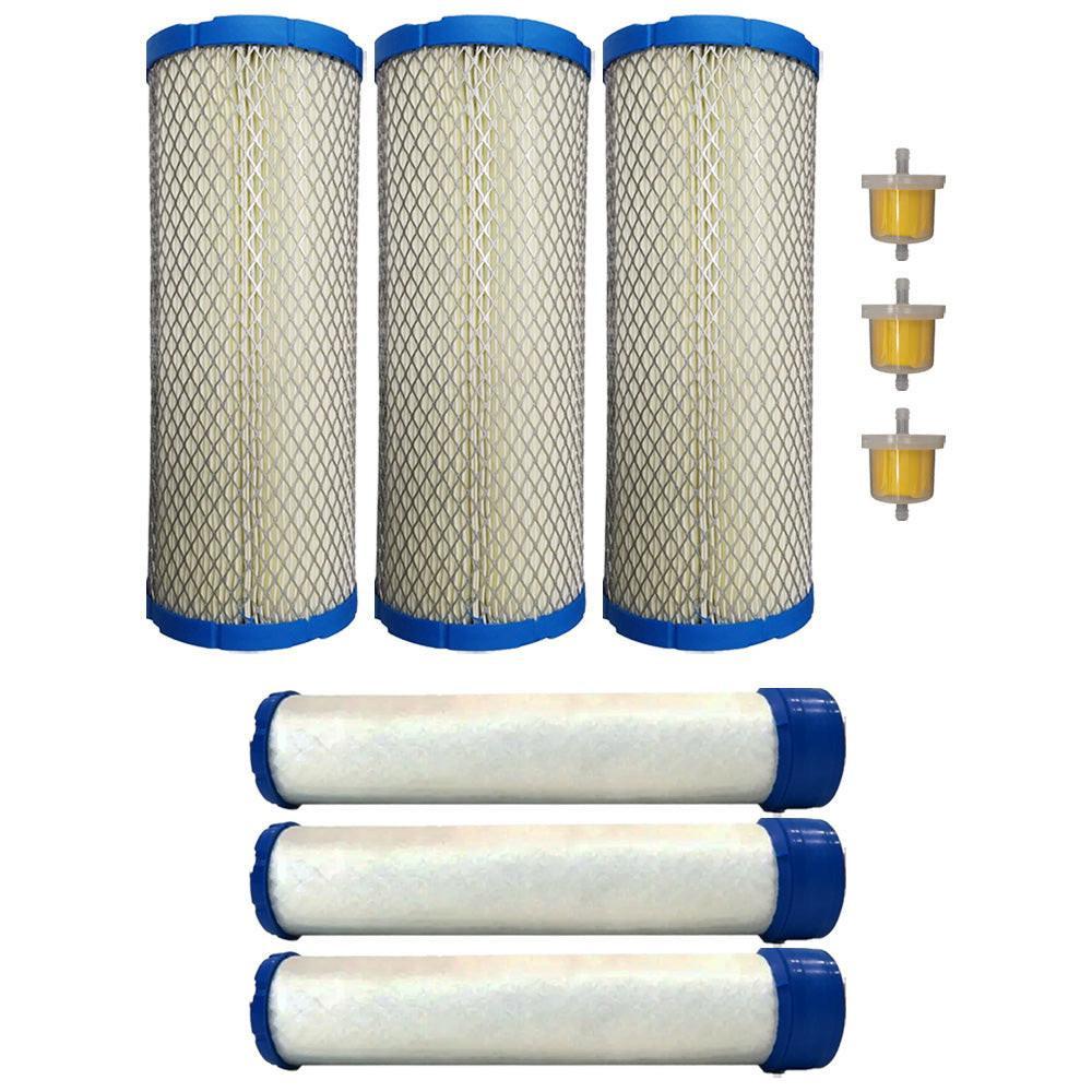 3PK Air Filter and Fuel Filter Bundle For Briggs & Stratton 841497 821136