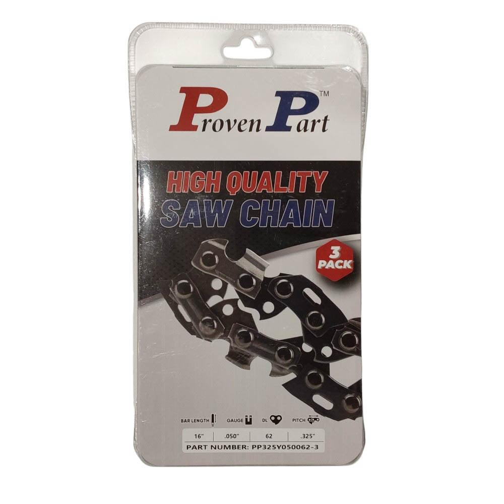 Proven Part 3-Pack of chainsaw Chain 325 Pitch 050 Gauge 62 DL Fits Stihl 23RM3 62.