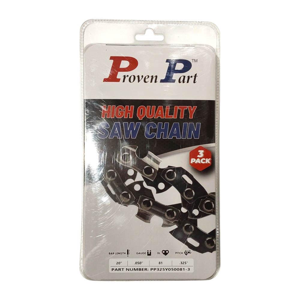 Proven Part 3-Pack of chainsaw Chain 325 Pitch 050 Gauge 81 DL Fits Stihl 23RM3 81.