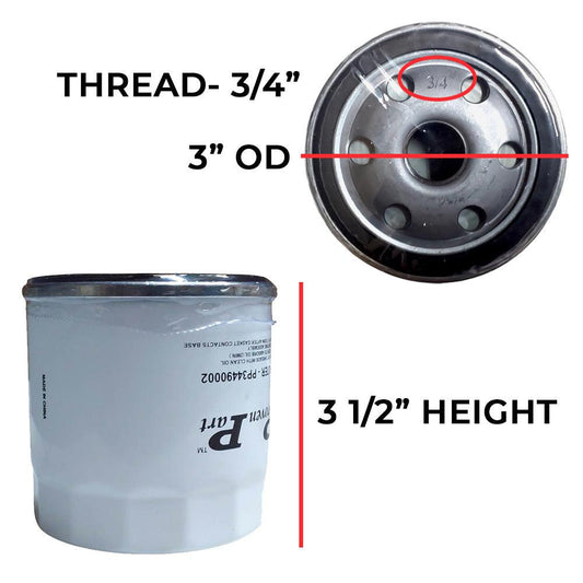 Proven Part 2 Hydraulic Oil Filters For Wright 34490002 Fits Grasshopper 100850