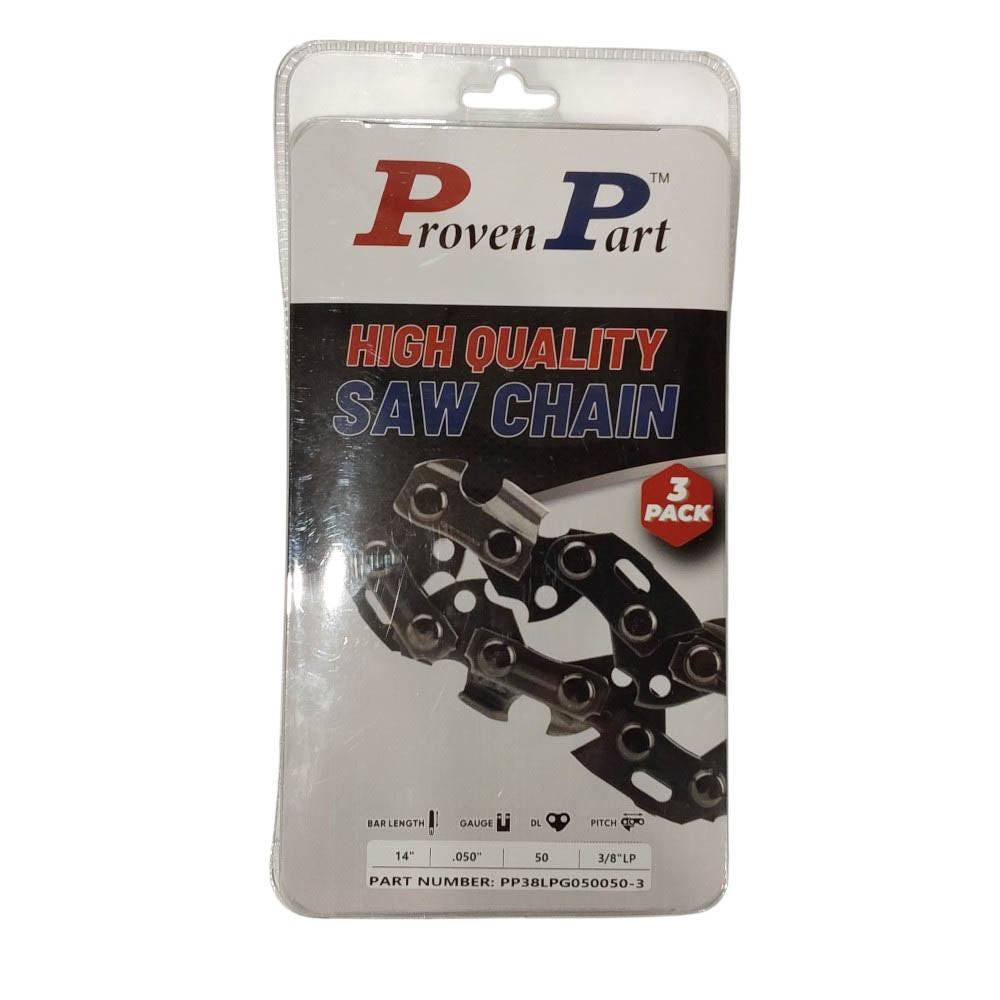 Proven Part 3-Pack of chainsaw Chain 38LP Pitch 050 Gauge 50 DL Fits Echo 91PX50CQ.