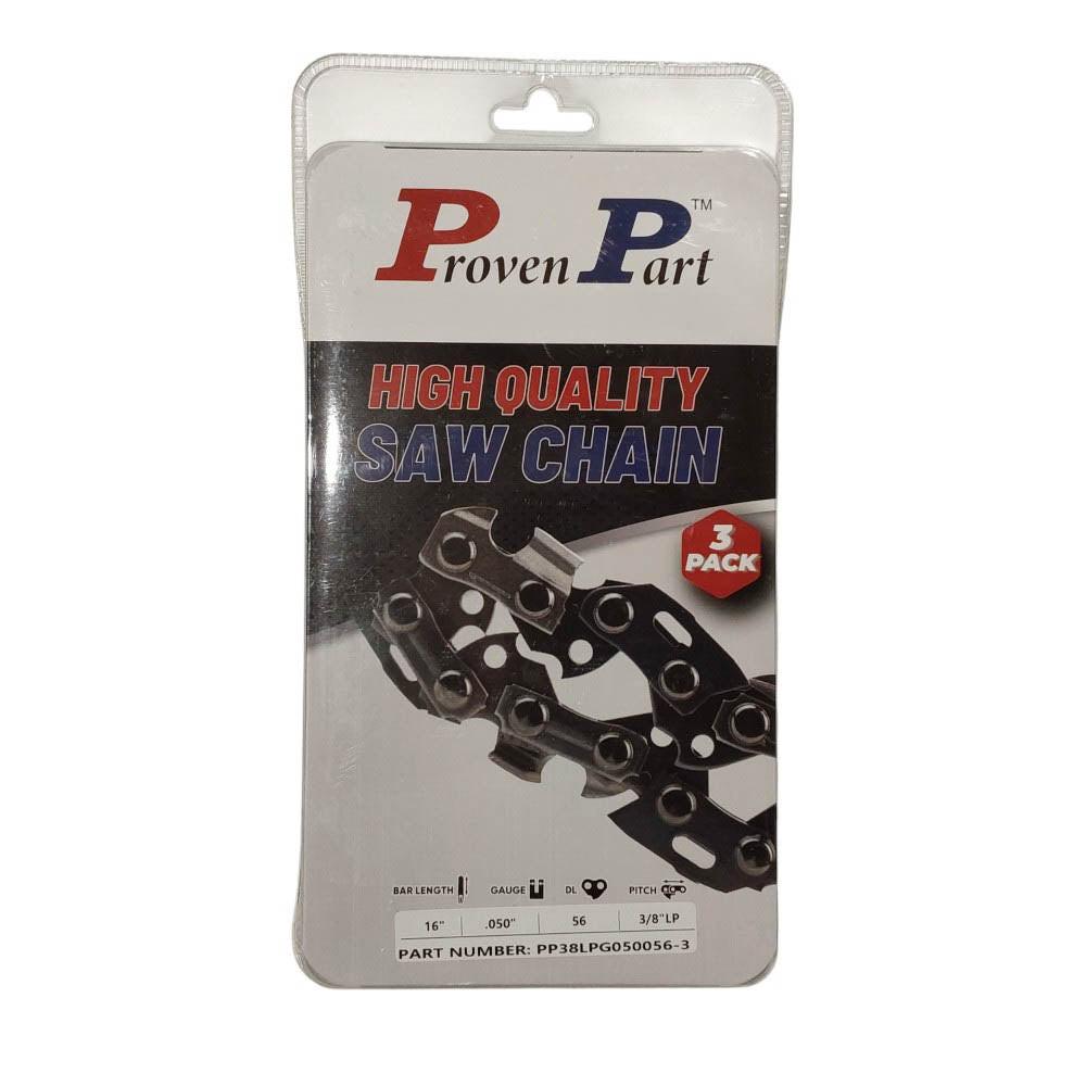 Proven Part 3-Pack of chainsaw Chain 38LP Pitch 050 Gauge 56 DL Fits Craftsman CMXGZAM700123.