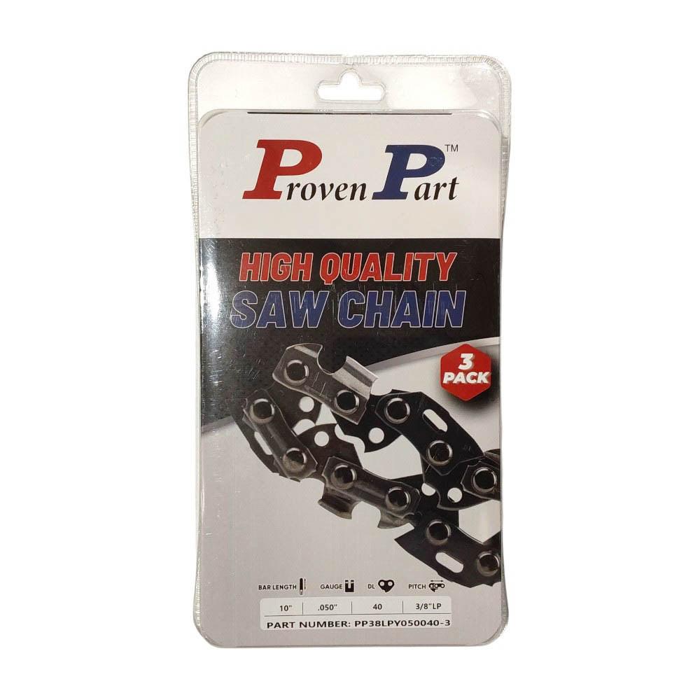 Proven Part 3-Pack of chainsaw Chain 38LP Pitch 050 Gauge 40 DL Fits Black And Decker 5140209-93.
