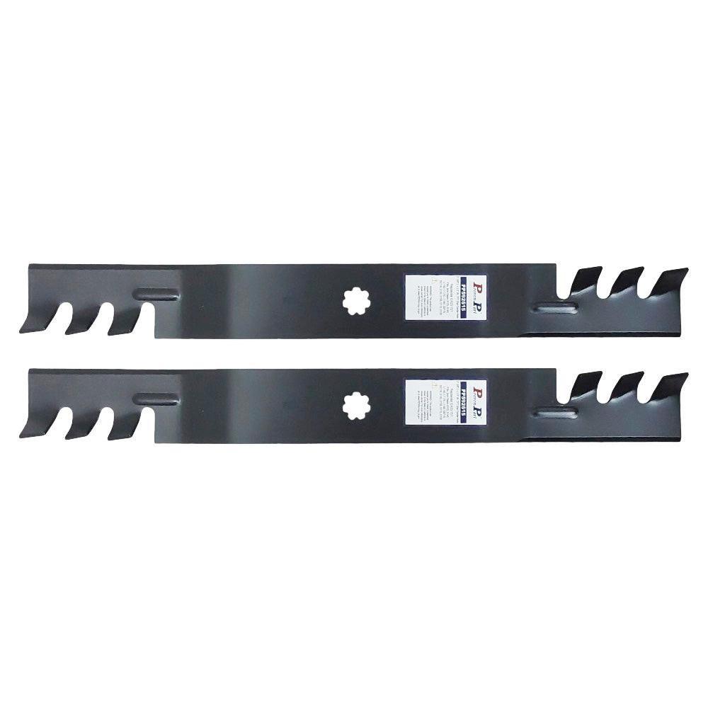 Proven Part 2x Mulching Blade 21.38In Fits John Deere 102, 115, 125, 135, D100, D110, D120, D130, LA100, LA105, LA110, LA115, LA120, LA135, X110, X120 and Z225