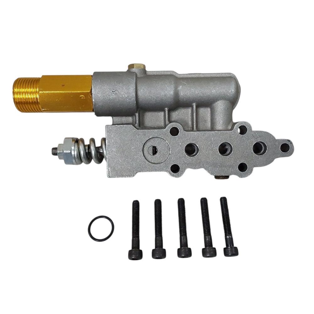 Proven Part 5 Bolt Flat Back Pressure Washer Unloader Manifold.
